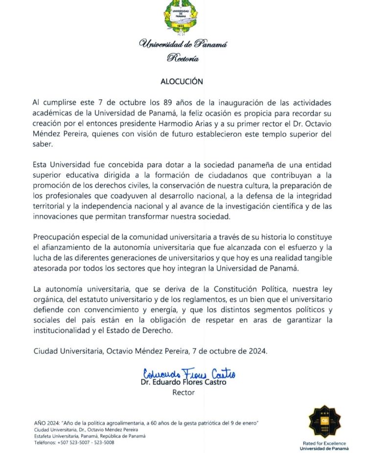 alocucion 89 años de UP