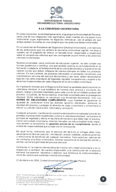 resolución de org electoral