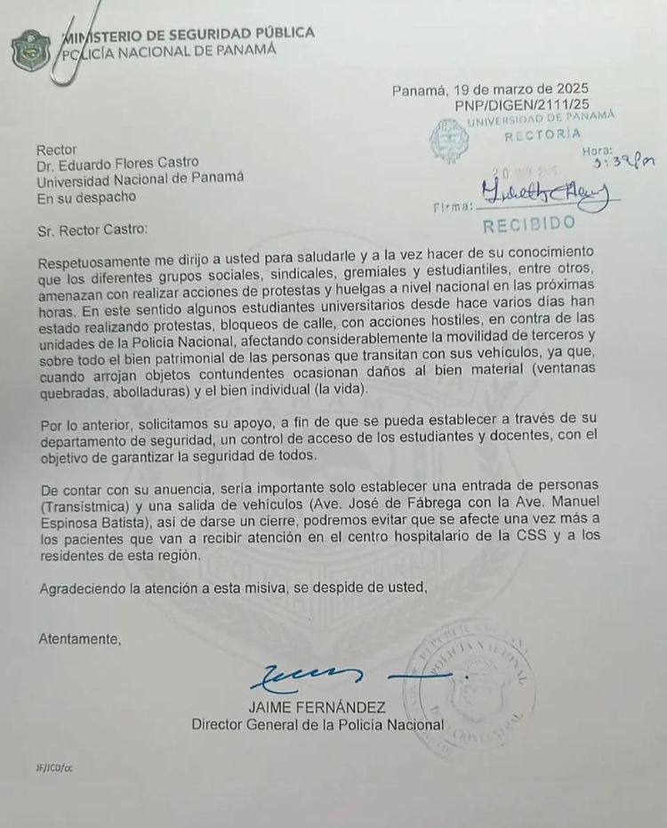 carta de policia