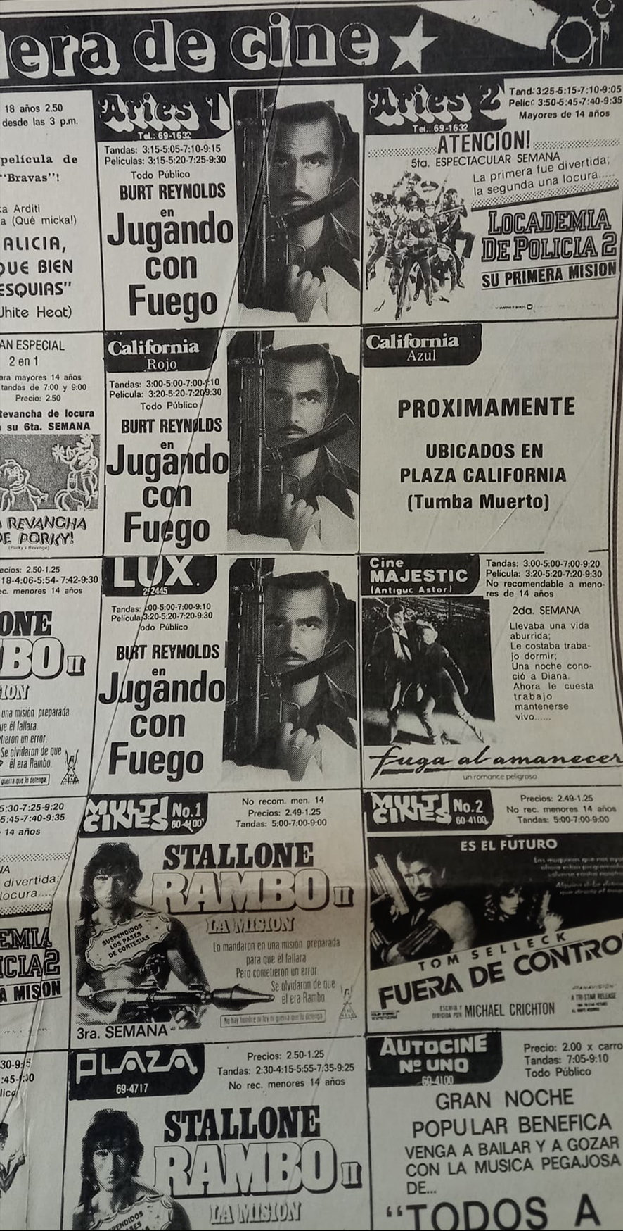 cartelera de cine 